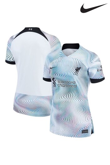 Nike White Blank Liverpool Away Stadium Football Shirt 2022-23 (D48237) | £75