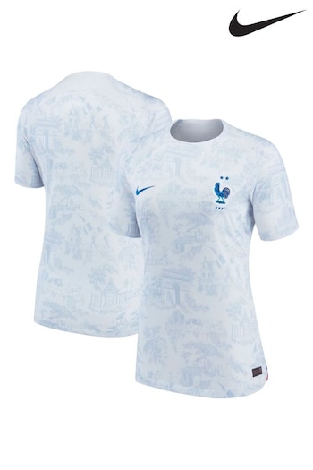 Nike White Blank France suits Away Stadium Football Shirt 2022 (D48260) | £75