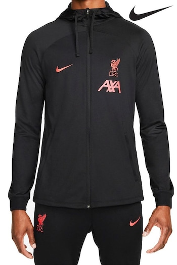 Nike Black Liverpool Strike Track Jacket With Hood (D48278) | £70