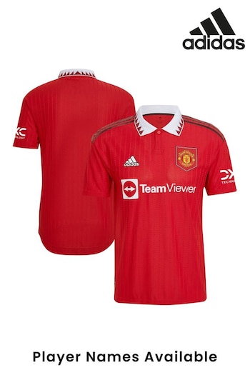 adidas Red Blank Manchester United Home 2022-23 Authentic Shirt (D48283) | £100