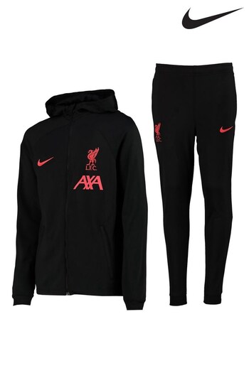 Nike Black Liverpool Strike Tracksuit With Hood (D48308) | £90