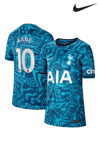 Nike Turquoise Blue Kane - 10 Tottenham Hotspur FC 22/23 Third Football Shirt Kids (D48646) | £75