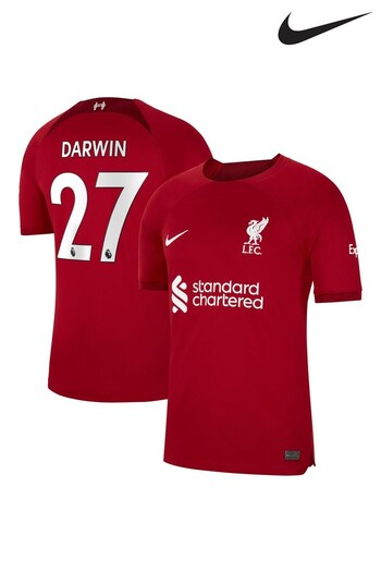 Nike Red Darwin - 27 Liverpool FC 22/23 Stadium Home Shirt (D48665) | £85