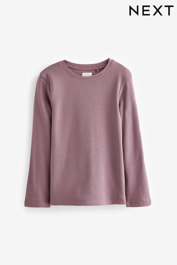 Lilac Purple 1 Pack Long Sleeve Ribbed Top (3-16yrs) (D48832) | £5 - £8