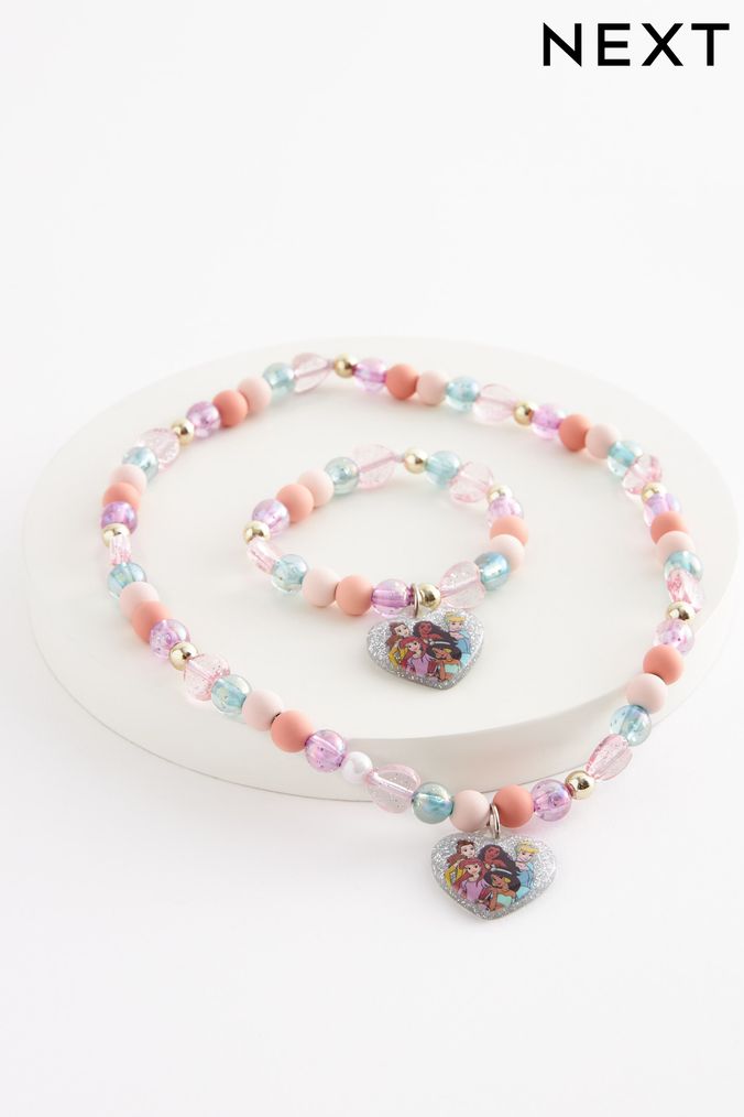Light Pink Disney Princess Jewellery Set (D48882) | £10