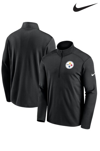 Nike glitter Black NFL Fanatics Pittsburgh Steelers Pacer Half Zip Jacket (D49540) | £55