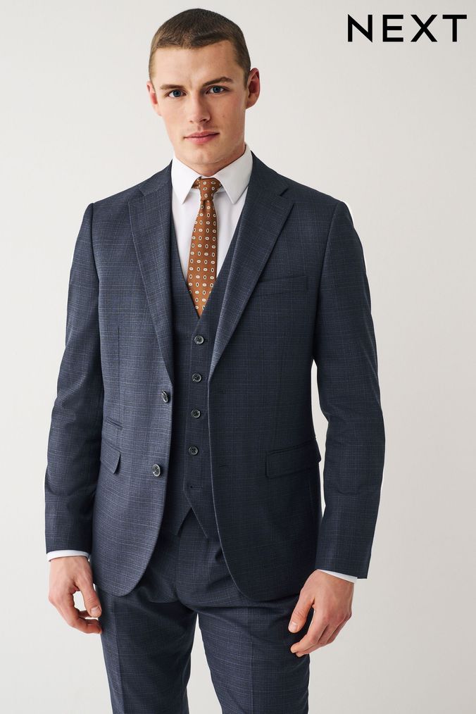 Mens blue skinny suit clearance
