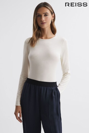 Reiss Ivory Ester Long Sleeve Bodysuit (D49836) | £58