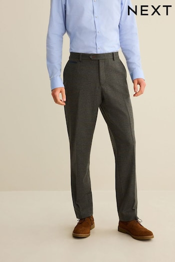 Green Regular Fit Trimmed Check Suit: Trousers (D49872) | £59
