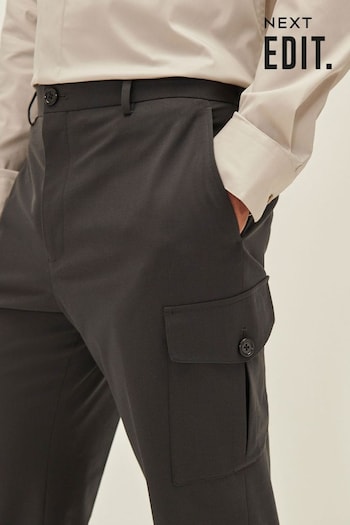 Dark Grey EDIT Cargo Suit: Trousers (D49890) | £40