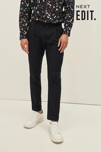 Navy Blue EDIT Slim Fit Suit Trousers (D49892) | £35