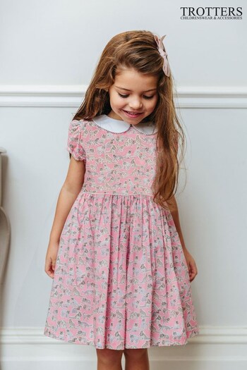 Trotters London Pink Liberty Print Willoughby Cotton Dress (D49929) | £86 - £92