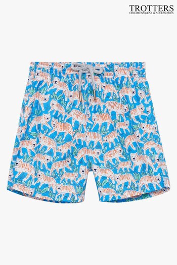Trotters London Blue Tiger Swim Shorts (D49946) | £45 - £50