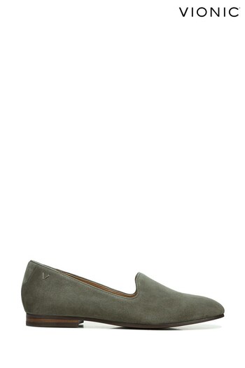 Vionic Willa Taupe Suede Slip On Shoes (D50011) | £130