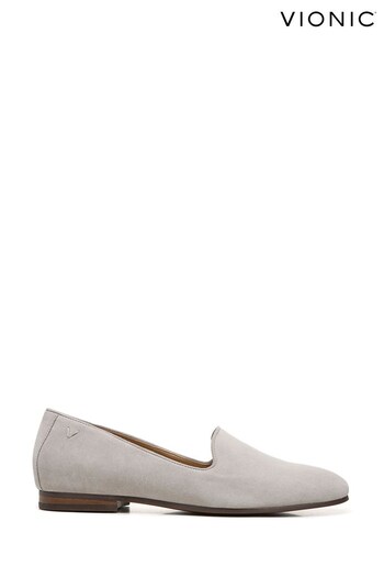Vionic Willa Taupe Suede Slip On Shoes (D50012) | £65