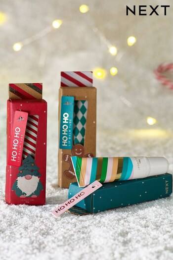 Set of 3 Strawberry Scented Christmas Lip Balms (D50197) | £12