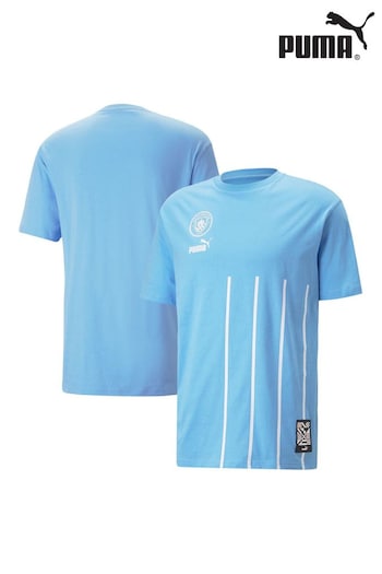 Puma Blue Manchester City FtblCulture Football T-Shirt (D50234) | £32