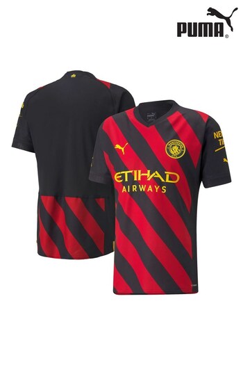 Puma Red Manchester City Away Authentic Football Shirt 2022-23 (D50257) | £100