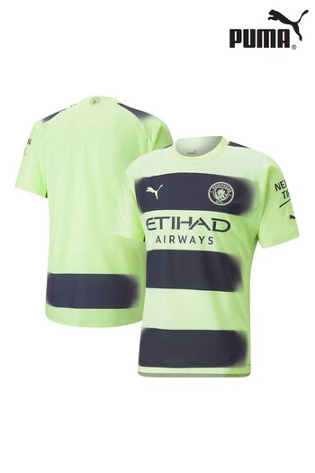 Puma green Manchester City Third Authentic Football Shirt 2022-23 (D50259) | £100