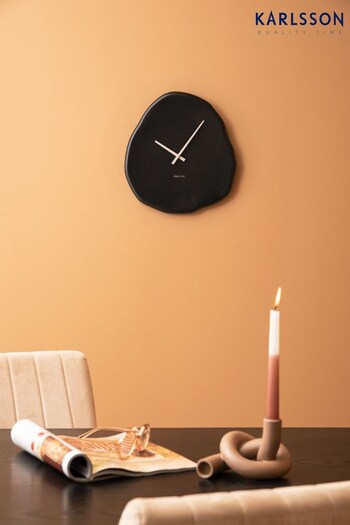 Karlsson Black Organic Round Wall Clock (D50270) | £65