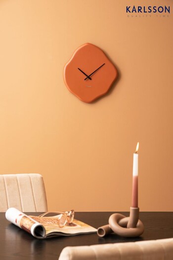 Karlsson Orange Organic Diamond Wall Clock (D50274) | £65