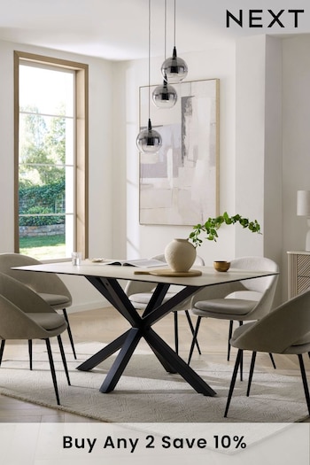 Natural Ceramic Astoria Ceramic 6 Seater Dining Table (D50357) | £725