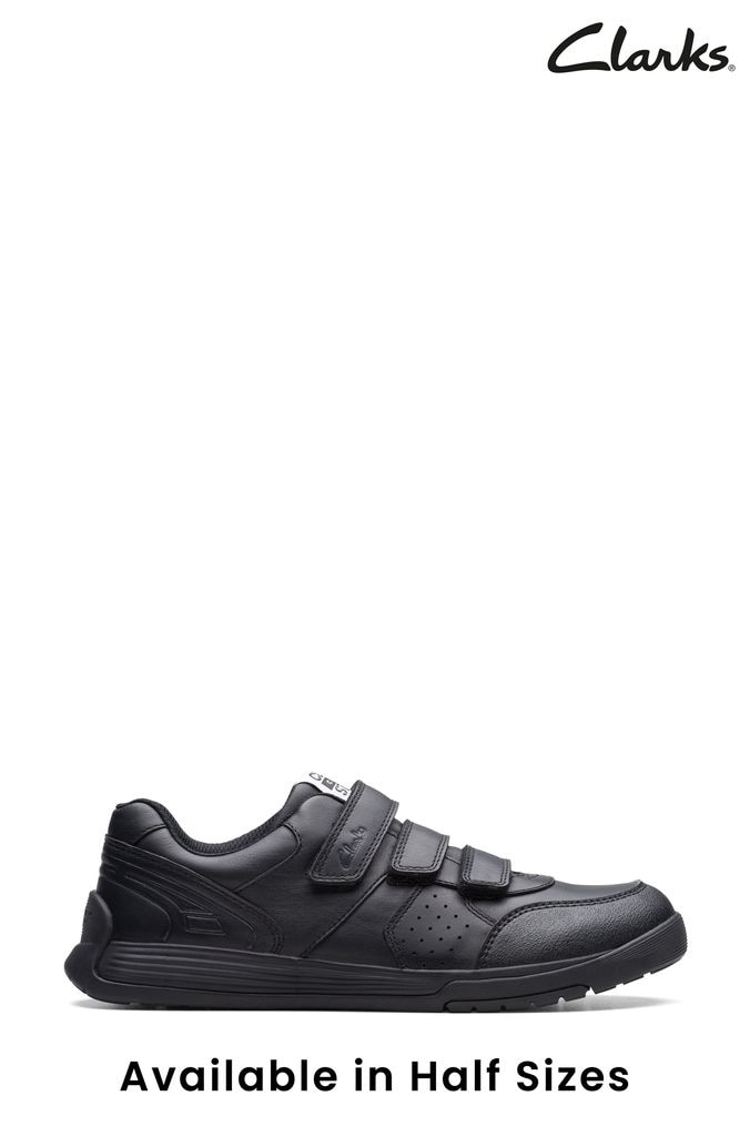 Clarks boys hot sale black trainers