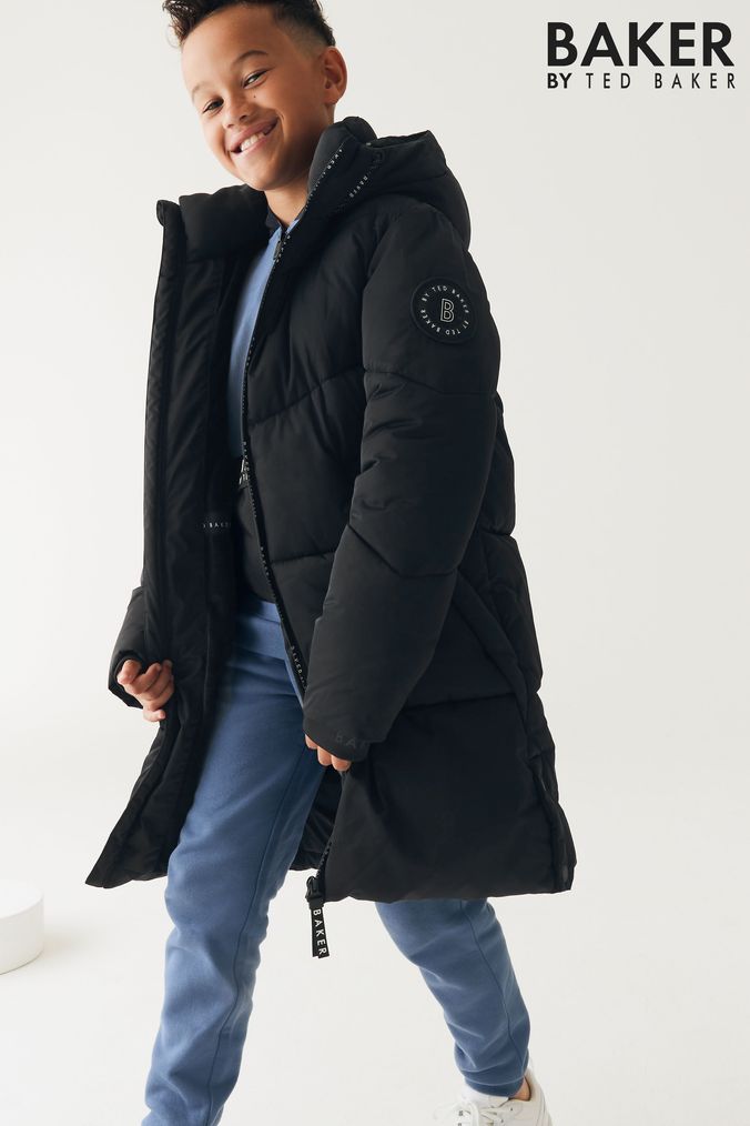 Boys long on sale black coat