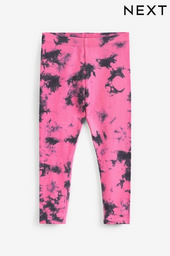 Black/Pink Tie Dye Printed Leggings con (3-16yrs) (D50524) | £5 - £10