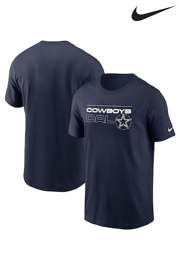 Nike Blue NFL Fanatics Dallas Cowboys Broadcast T-Shirt (D50567) | £25