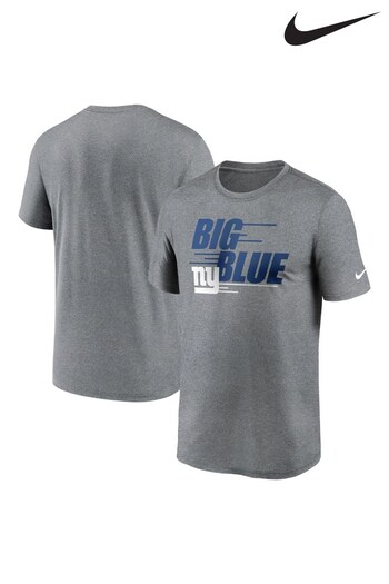 Nike Grey NFL Fanatics New York Giants Local Legend Motion T-Shirt (D50591) | £28