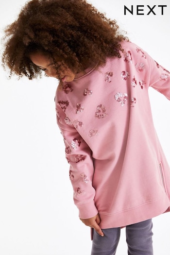 Pink Animal Sequin Soft Jumper Dress (3-16yrs) (D50593) | £16 - £21