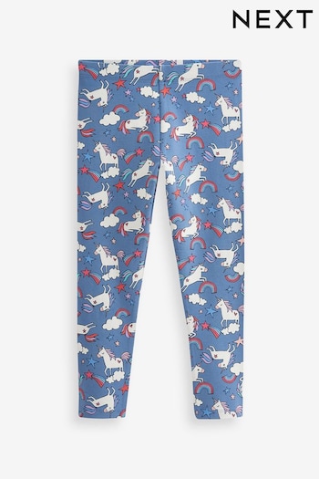 Blue/Pink Unicorn Rainbow Print Boy Leggings (3-16yrs) (D50697) | £5.50 - £10.50