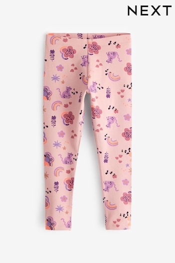 Pink Animal/Rainbow/Flower Print Leggings (3-16yrs) (D50698) | £5.50 - £10.50