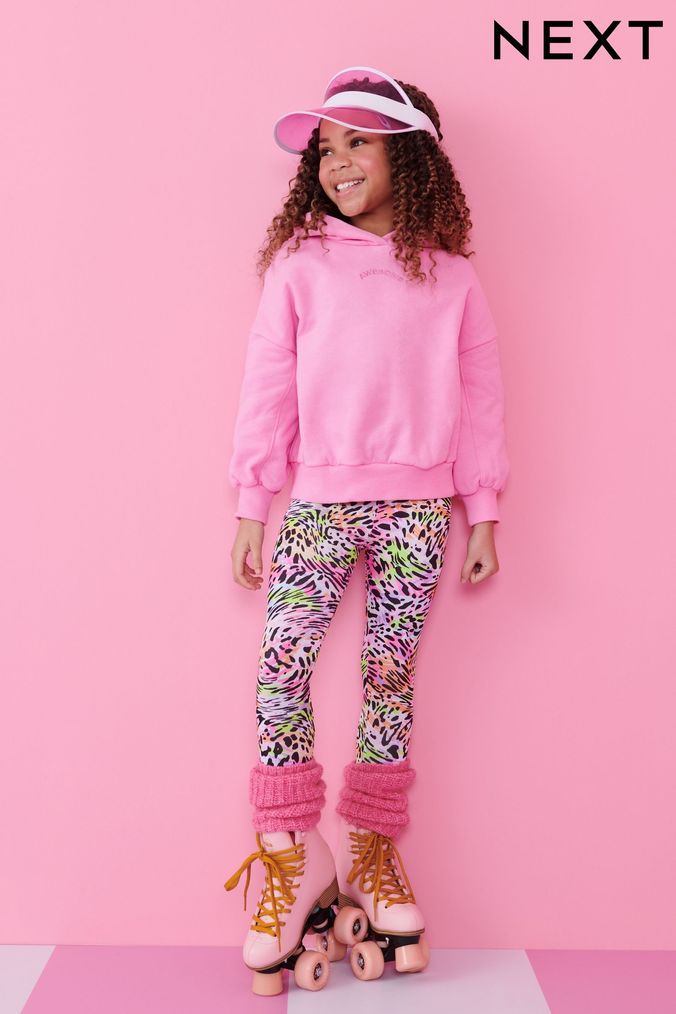 Pink Embroidered Animal Hoodie and Legging Set (3-16yrs) (D50784) | £23 - £29