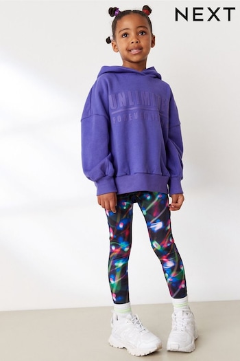 Purple Graphic Hoodie Lang and Legging Set (3-16yrs) (D50785) | £24 - £30