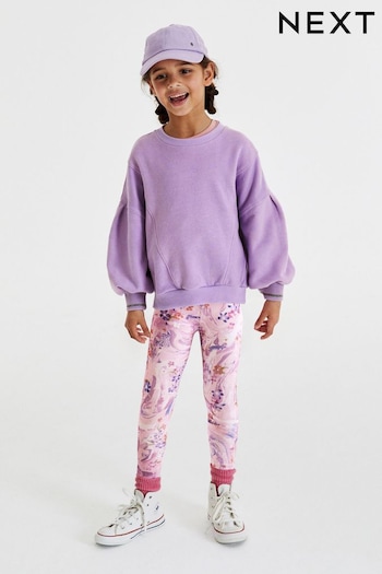 Lilac Purple Sweatshirt And Couture Leggings Set (3-16yrs) (D50786) | £21 - £27