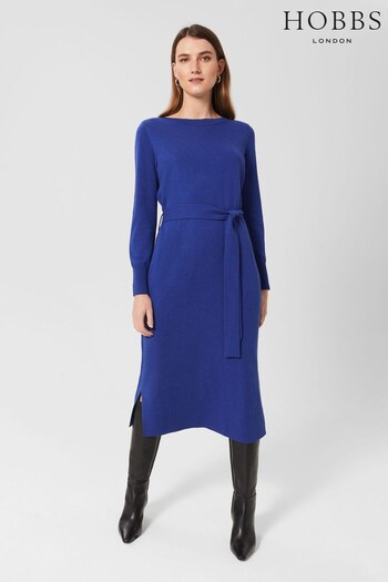 Hobbs Blue Eloise Knit Dress (D50814) | £139
