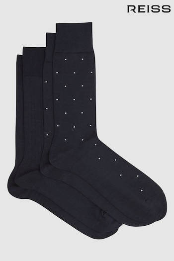 Reiss Navy Graham 2 Pack of Socks (D50993) | £20