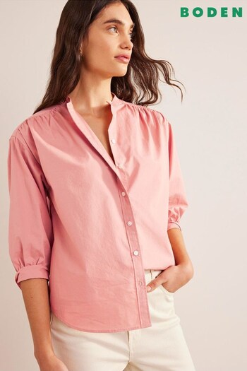 Boden Pink Relaxed Poplin Shirt (D51097) | £60