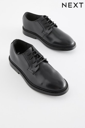Black School Leather Square Toe Shoes (D51398) | £35 - £45