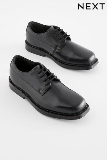 Black School Leather Lace-Up Shoes (D51399) | £35 - £45