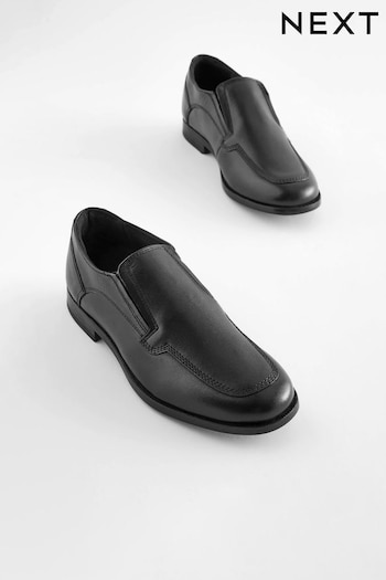 Black School Leather Loafers (D51401) | £34 - £44