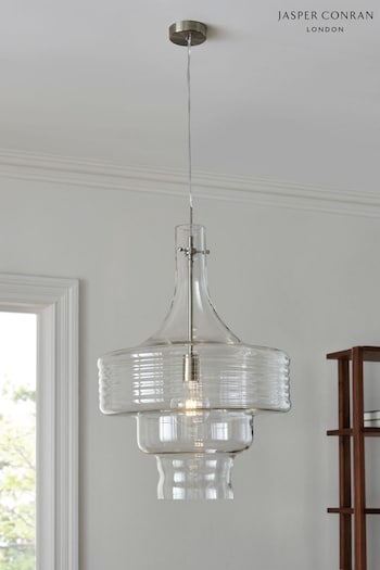 All Personalised Gifts Clear Ribbed Glass Chandelier (D51424) | £350