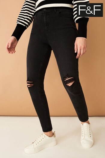 F&F Enhance Skinny Washed Black Jeans (D51492) | £25