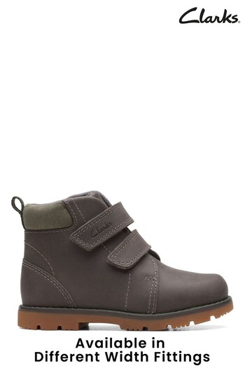 Clarks Grey Multi Fit Heath Strap Boots Y-3 (D51503) | £50