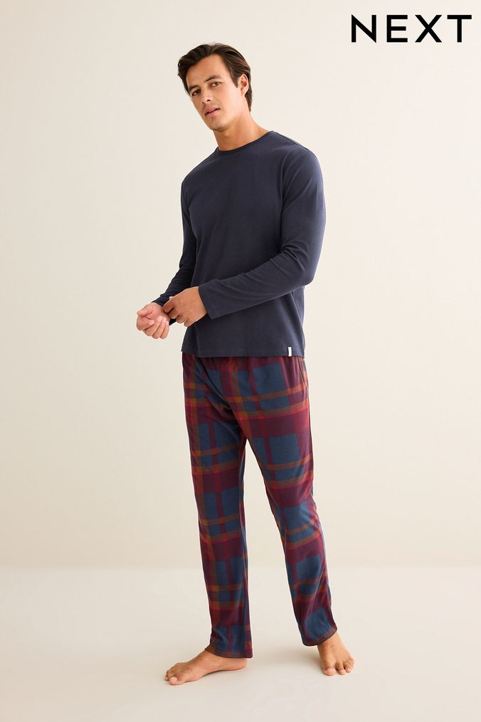 Mens red pyjama bottoms cheap
