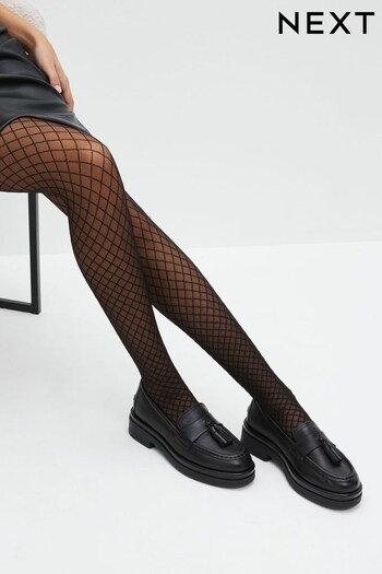 Black 1 Pack Diamond Patterned Tights (D51530) | £8