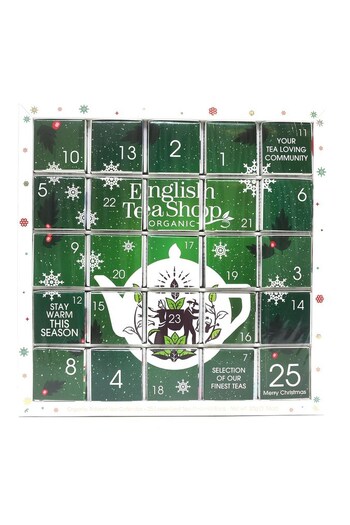 English Tea Shop Green Advent Calendar Puzzle - 25 Pyramid Tea Bags (D51610) | £13