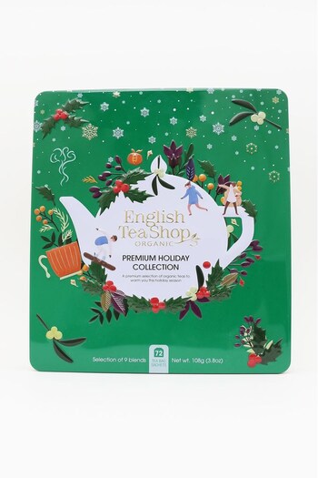 English Tea Shop Premium Collection Green Gift Tin - 36 Tea Sachets (D51615) | £13